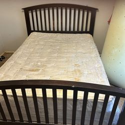 Bed Frame  And 3 Under Legs And Head Board 
