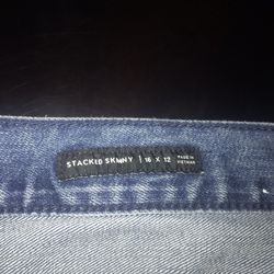 Pacsun Stacked Skinny biker pant splatter jeans