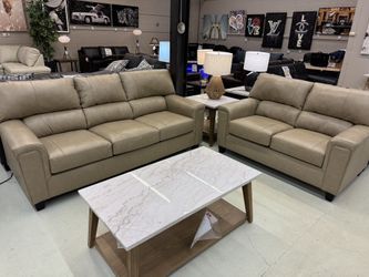 Top grain leather Sofa & Loveseat set!!