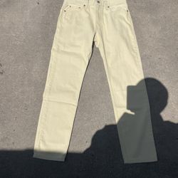 Levi's 502 Pants Men's 30x30 Yellow Denim Jeans Reg Tapered Yellow NEW! TAGS