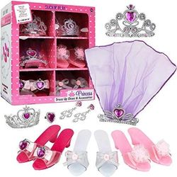 Click N' Play Princess Toys Fashion Dress Up Set - High Heels, Earrings, Ring, P