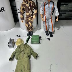 Vintage 70’s 12”Gi Joe Figures  