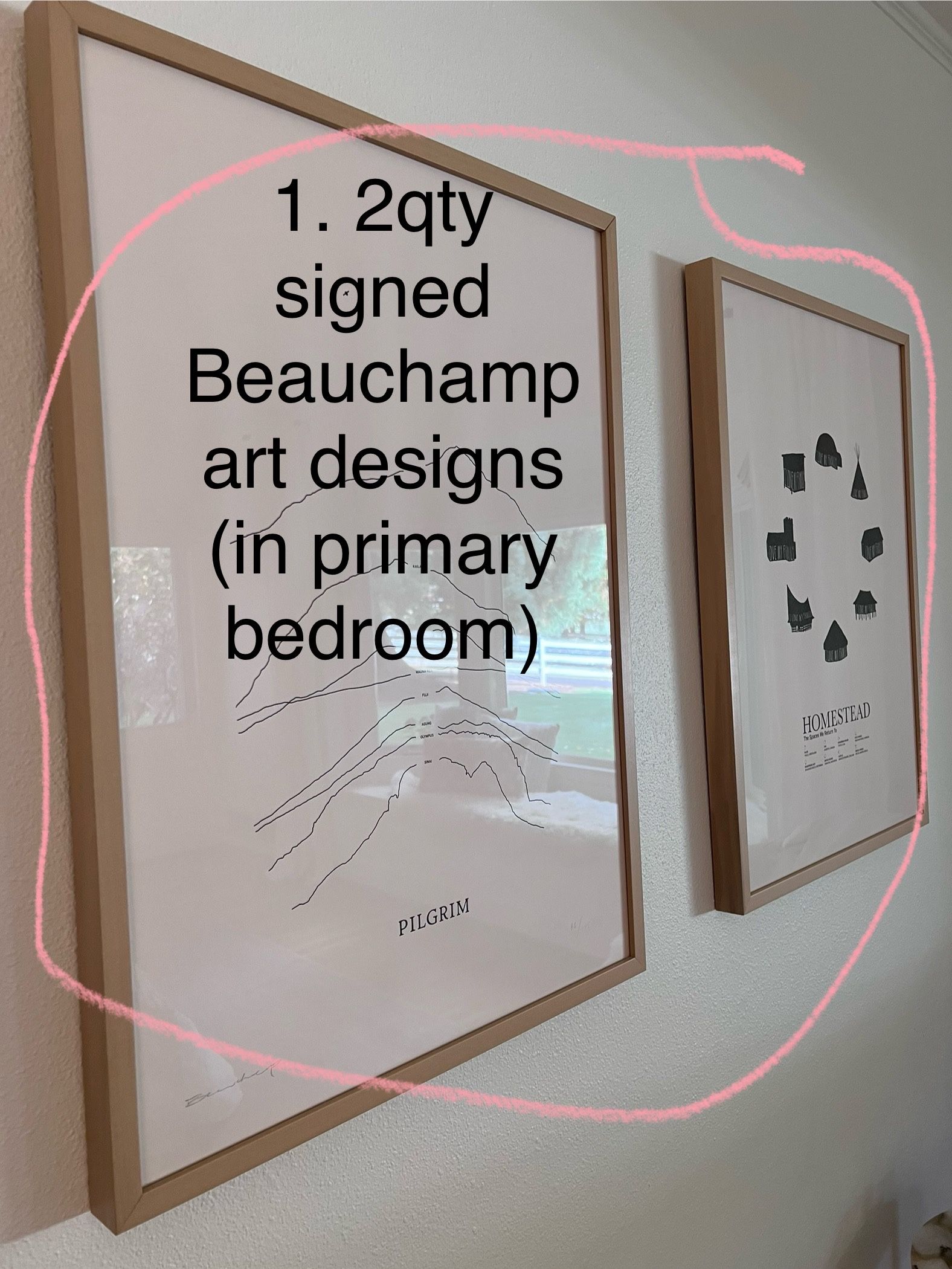 Framed Pilgrim & Homestead Art Prints By Beauchamp 