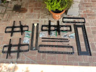 Sanus TV Wall Mount Lot- 7 Wall Mounts+Bonus Rails, and Hardware