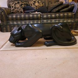 Black Panther Glass Coffee Table