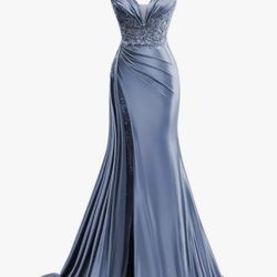 Elegant Blue Evening Gown
