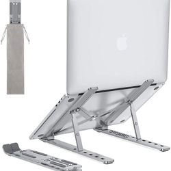 Laptop Stand, Laptop Holder Riser Computer Tablet Stand, 6 Angles Adjustable Aluminum Ergonomic Foldable Portable Desktop Holder, Compatible with 10-1