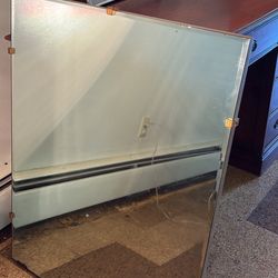 Large Mirror On Wooden Frame