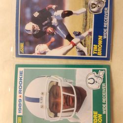 1989 Score football rookies and Michael Jordan 91-92 Upper Deck All-Star checklist cards