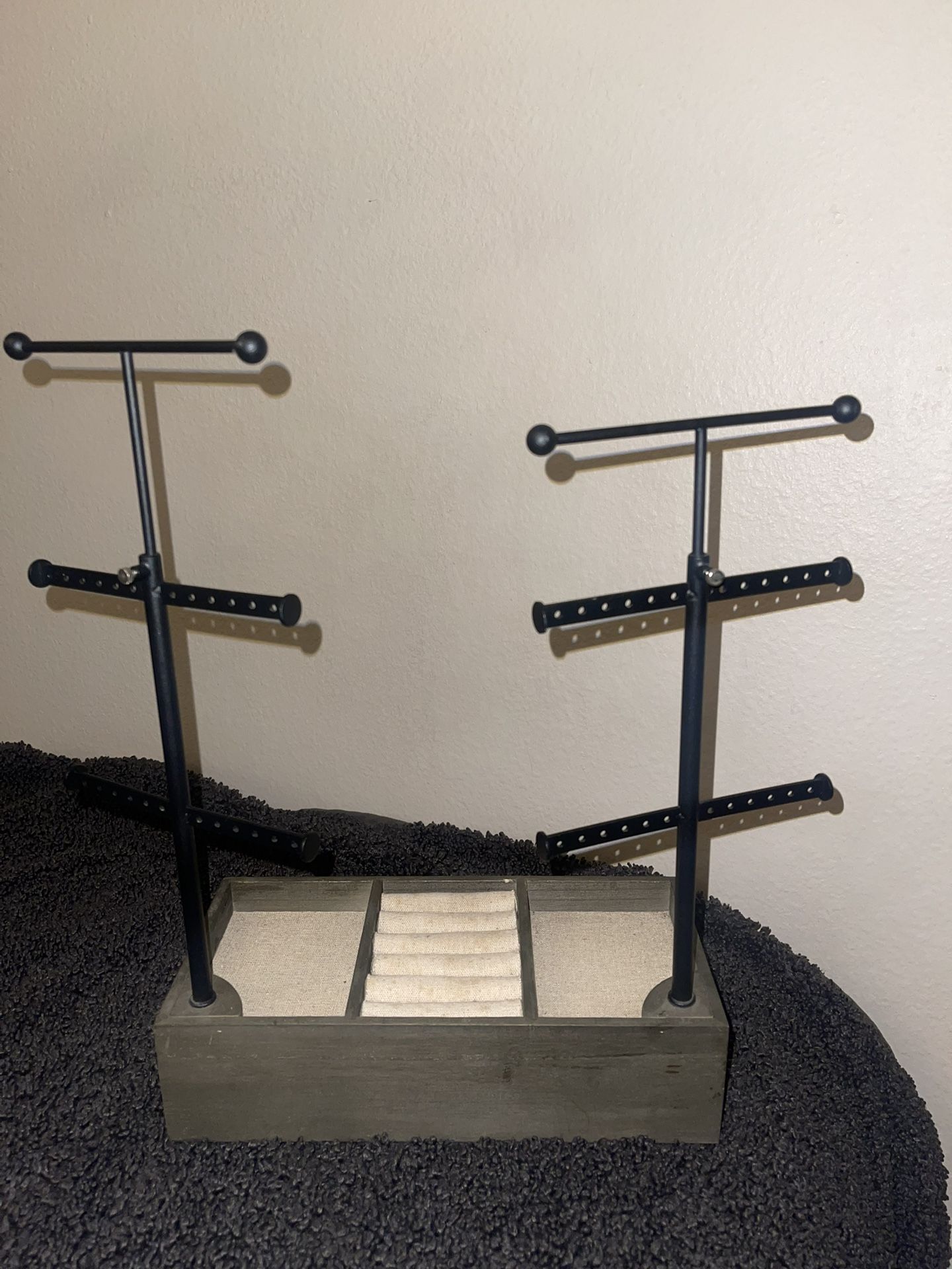 Wood Jewelry Organizer Stand With Drawer