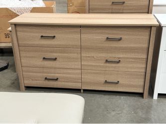 New! 6-Drawer Brown Dresser, bedroom dresser, Oak finish dresser, clothing storage unit, bedroom closet, closet storage, cabinet, Dresser, matching ni