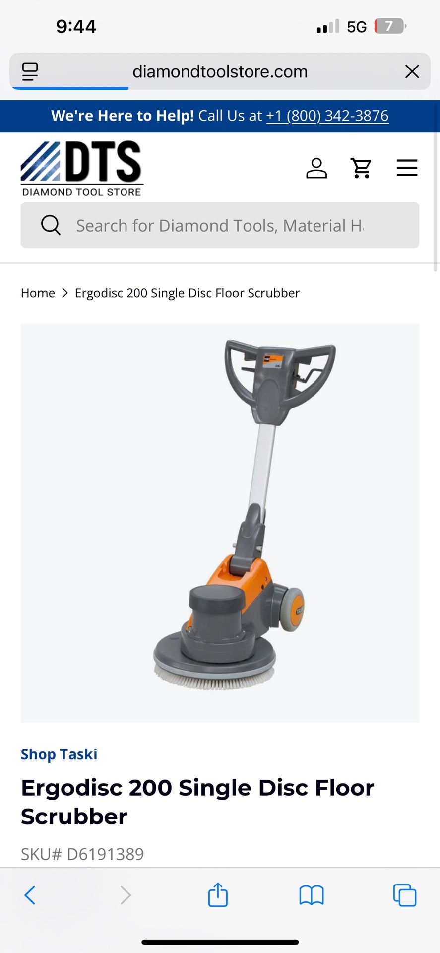 Ergodisc 300 Single Disc Floor Scrubber
