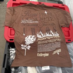 Civil Regime “Roses From Concrete” Tee – NEW – Brown Size L