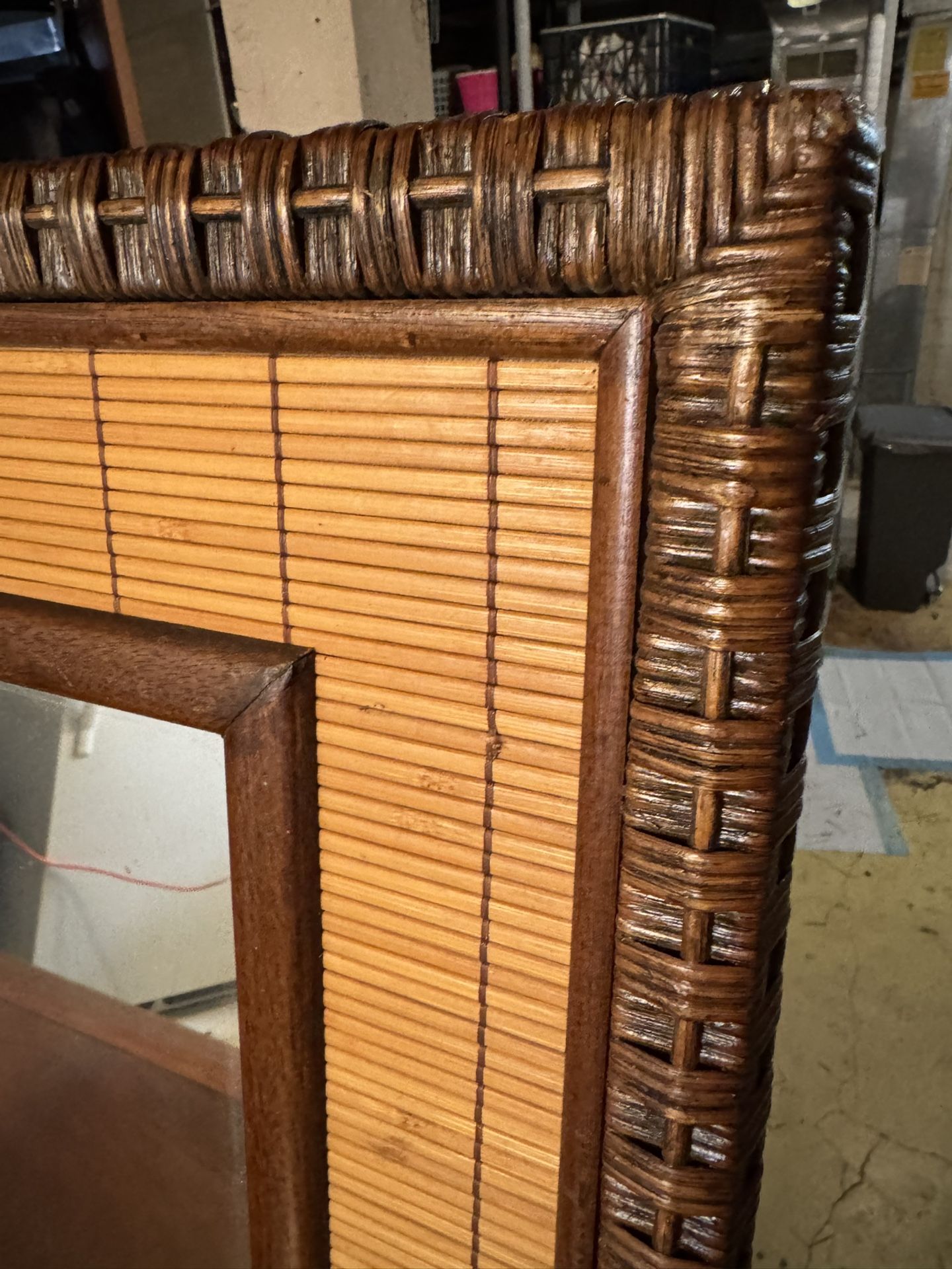 Mid-Century Rattan Mirror