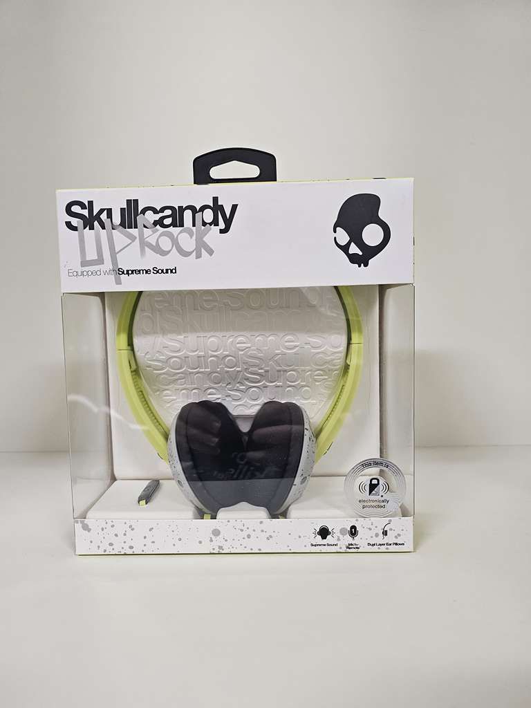 Brand New - Skullcandy Supreme Sound Uprock Mic Headphone in Neon Yellow