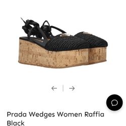 New Prada Raffia Sandles 7.5 New