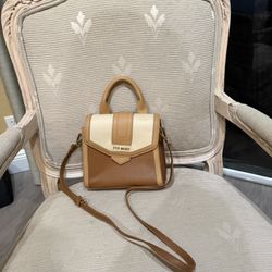 Steve Madden  Crossbody Bag Tan And Cream Color 