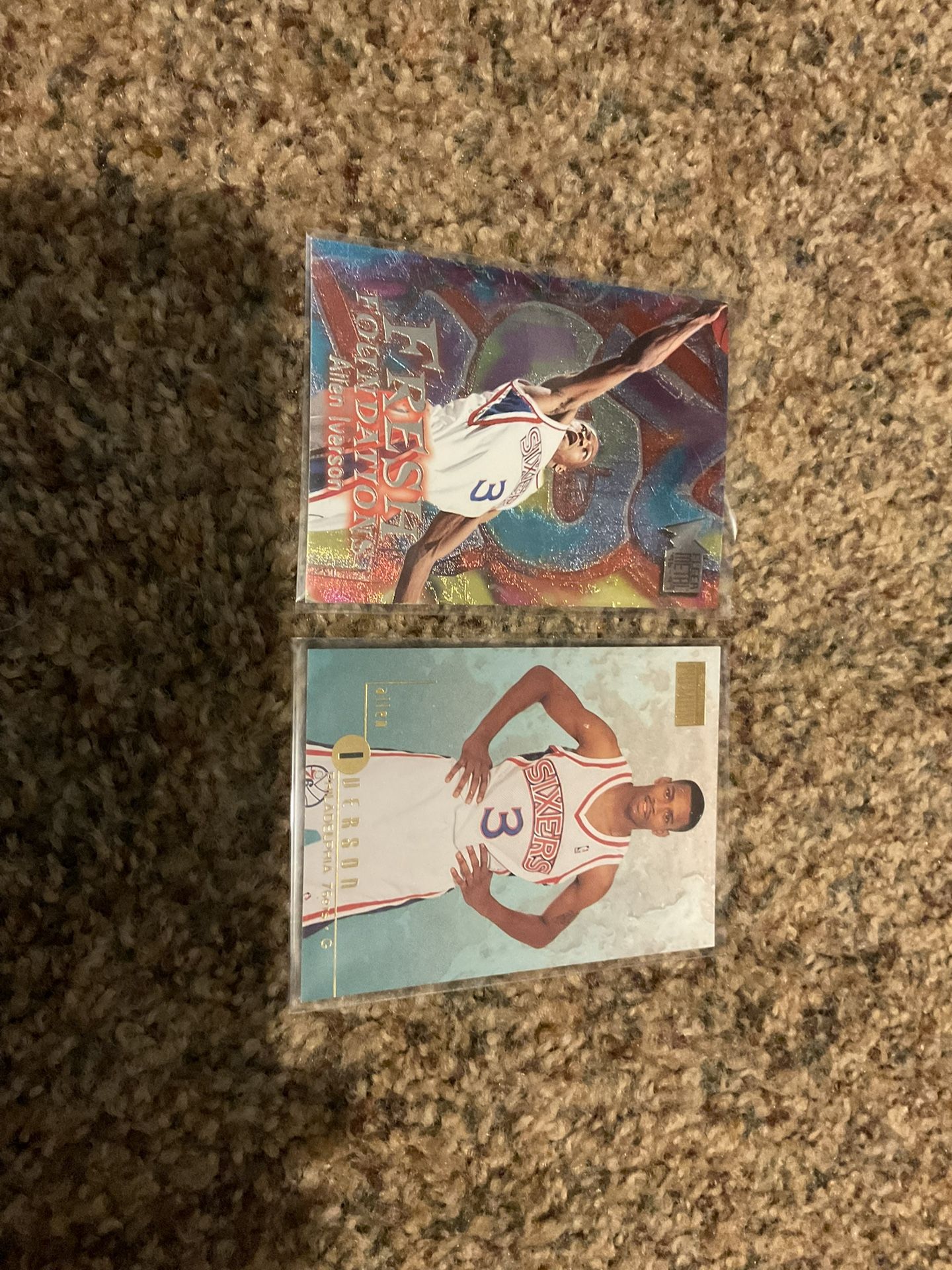 2 Allen Iverson 1996 Rookie Basketball Cards Philadelphia 76ers Legend HOF