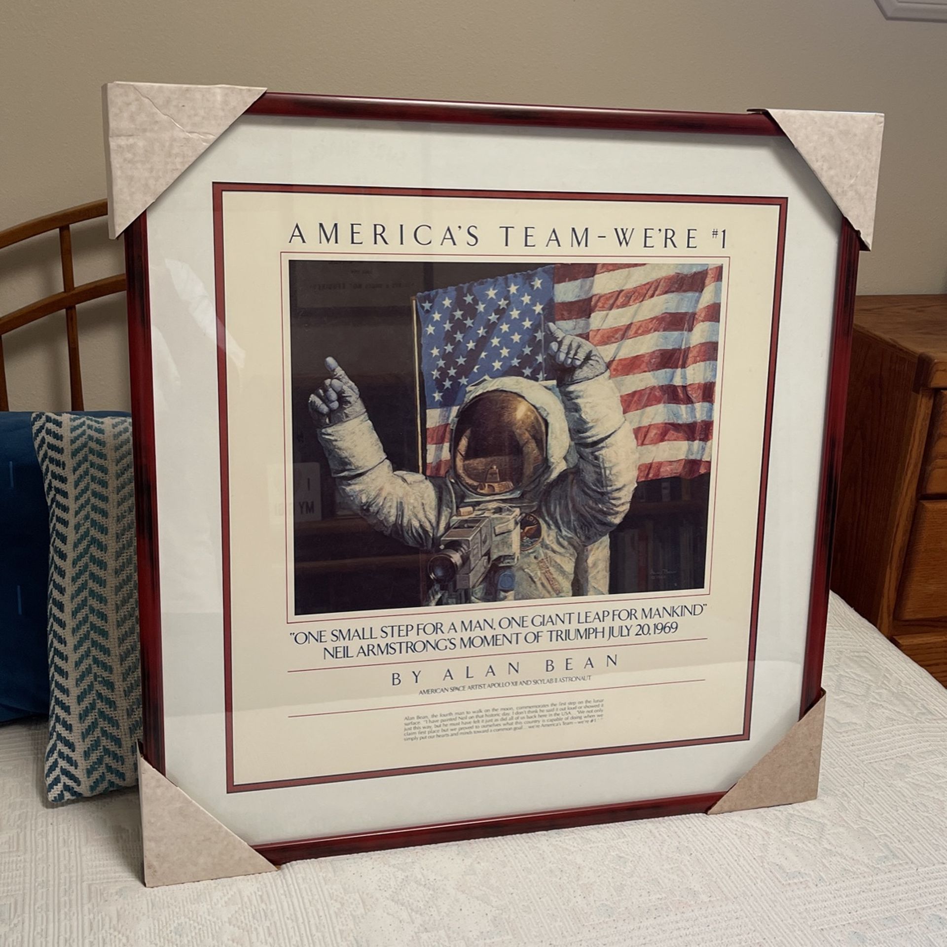 Neil armstrong By Alan Bean America’s Team -we’re #1 Poster New