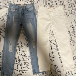 Pantalones Para Nina Talla 4 Y 5  blanco Levis ) Condiciones 