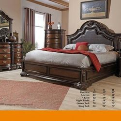 New King 4 piece bedroom set