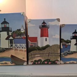 New Nesting Boxes Vintage Nautical Nantucket Beach Lighthouse  QVC