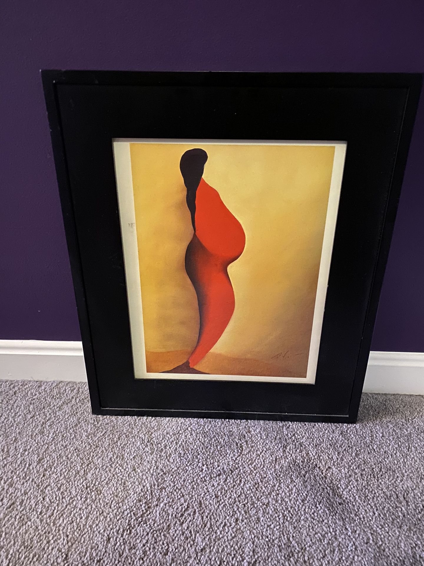 Abstract pregnant woman art
