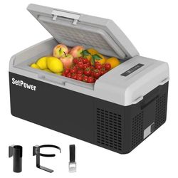 Setpower FC15 Portable Refrigerator Freezer Car Refrigerator 15.8Qt