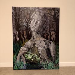 🌿 “Inner Garden” – Original Fine Art Painting (36” x 48”)