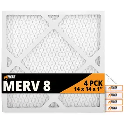 14x14x1 Air Filter MERV 8 MPR 600-800, High-Performance Pleated HVAC