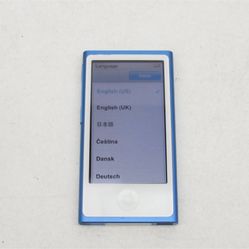 Apple iPod Nano 7th generation A1446 16GB MKN02LL/A Blue 