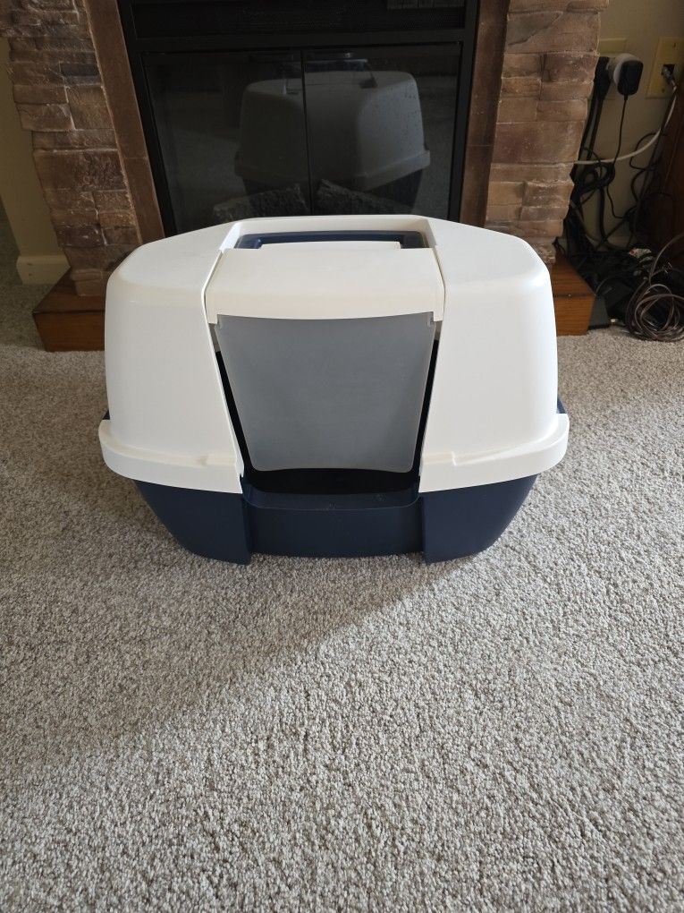 new large corner style cat litter box