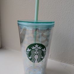 Starbucks Turquoise Scale Tumbler 16oz BRAND NEW