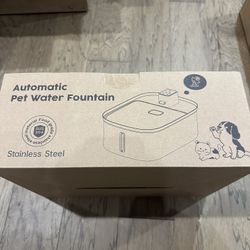 Wireless 7.5l/254oz/2Gal Dog Water Fountain for Large Dogs Stainless Steel, Quiet Pet & Cat Water Fountain with Motion Sensor, Automatic Water Dispens