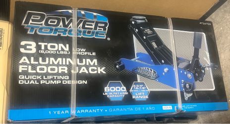 New Power Torque 3 Ton Aluminum Floor Jack
