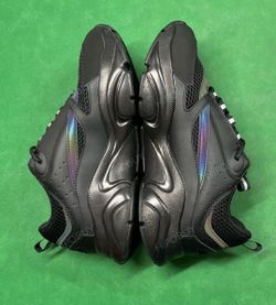 Black Chunky Sneakers with Iridescent Detail