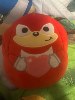 Knuckles heart squishmallow plush
