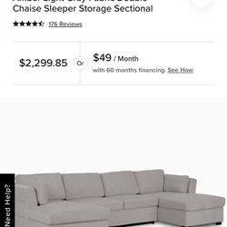 U-Shaped Sectional - Used For 7 Months Warranty Included