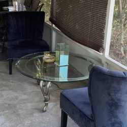 Rattan Table With Glass Top