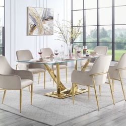 Brand New 7PC Glass Dining Set