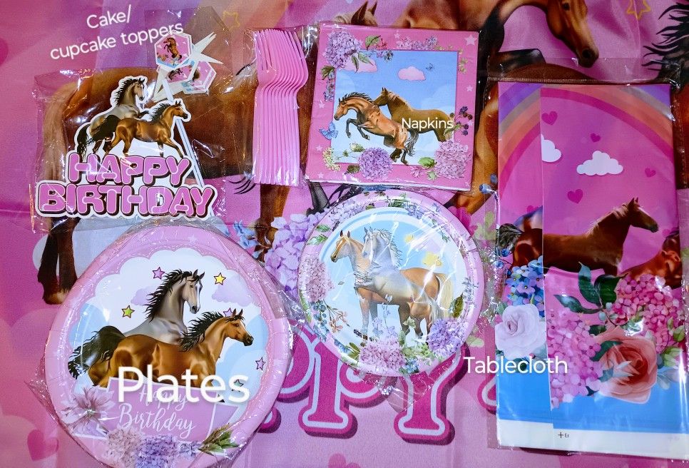 Happy 4th Birthday "Horses/ Cowgirl Birthday For Girls