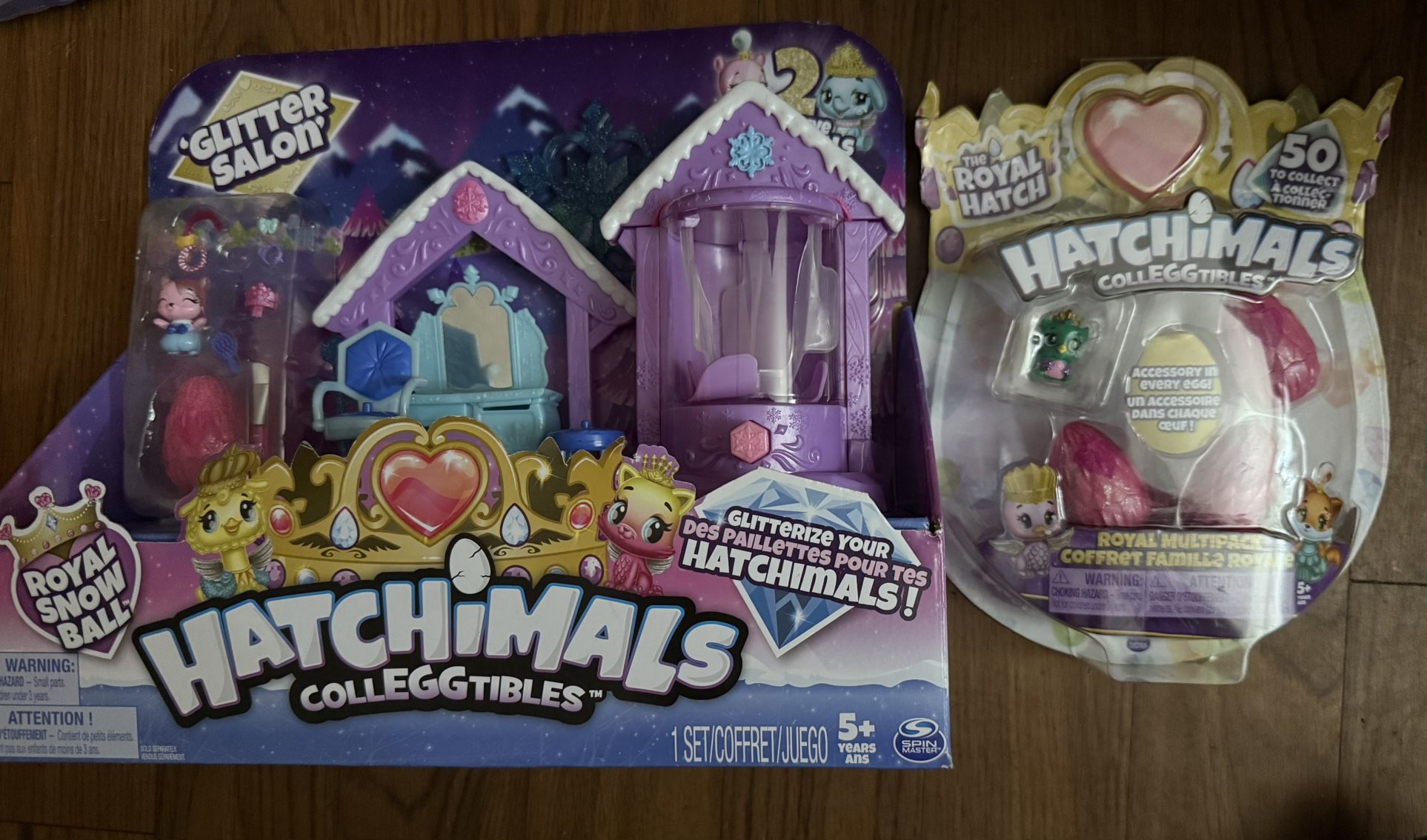 NEW HATCHIMALS COLLEGGTIBLES Glitter Salon and Refill (RARE)