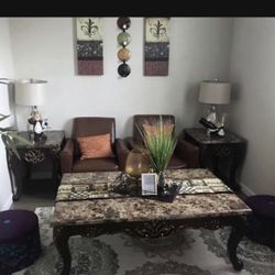 Traditional Coffee And 2 End Table