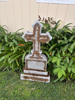 Halloween Hard Plastic Tombstone Gravestone Decoration