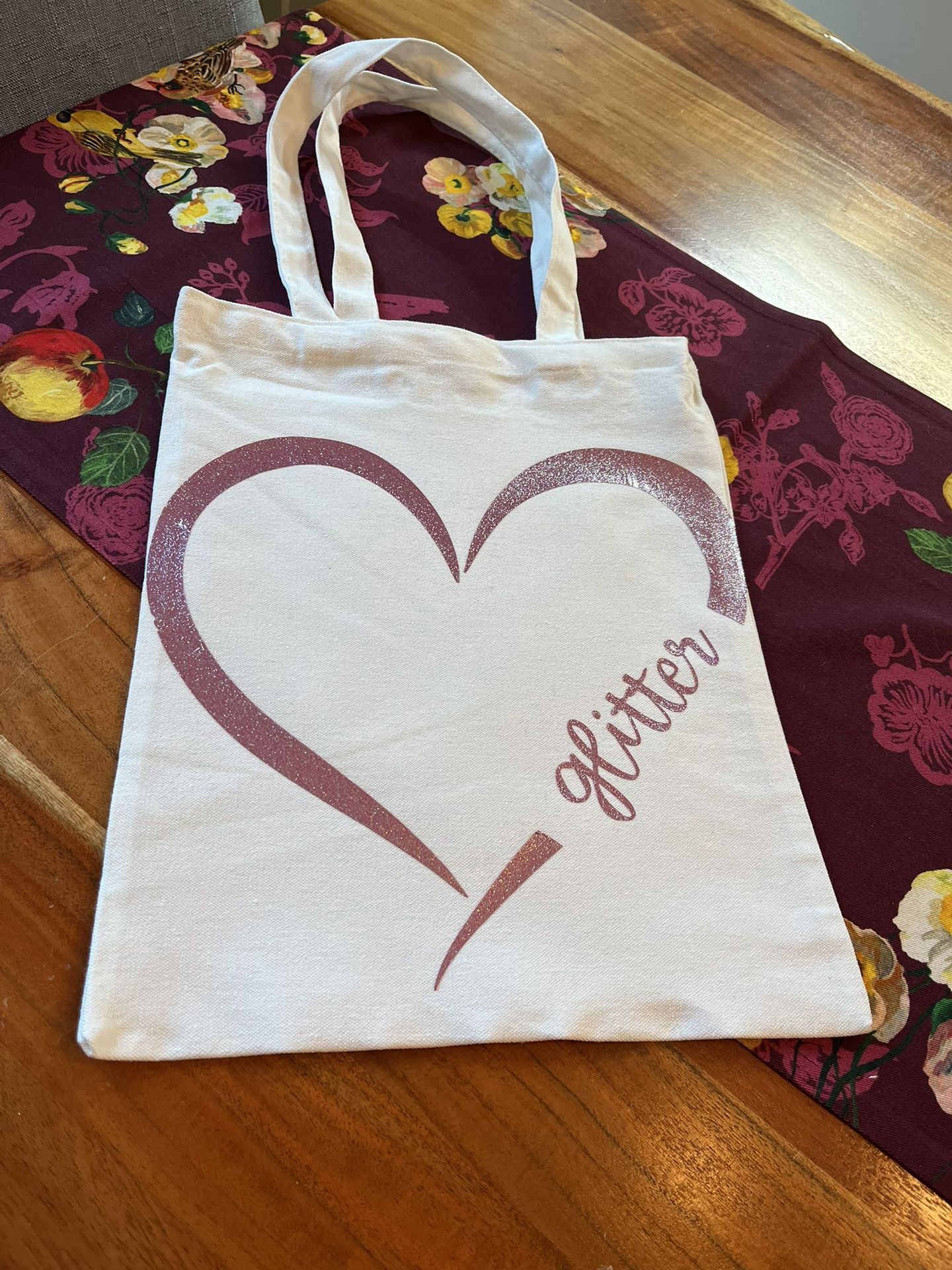 New Glitter White Tote Bag