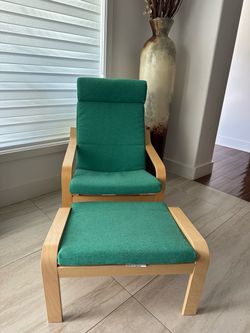 IKEA POÄNG Chair and Ottoman Set