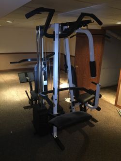 Used club weider 16.6ST home gym system with weights for Sale in Rolling Meadows IL OfferUp