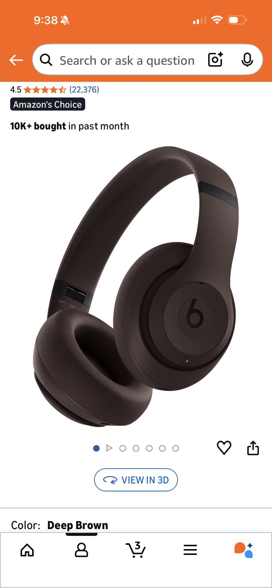 Brown Beats Headphones 