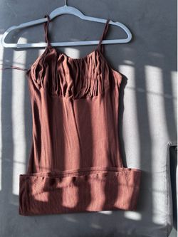 Chocolate Brown Ribbed Bodycon Mini Dress