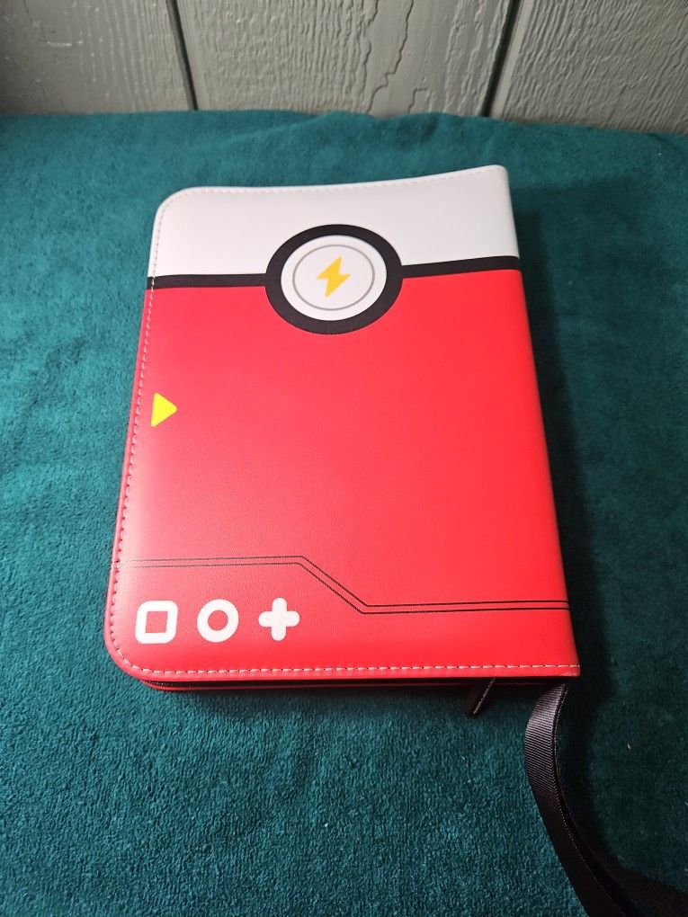 Pokemon Card Binder With Sleeves With Wrist Band New